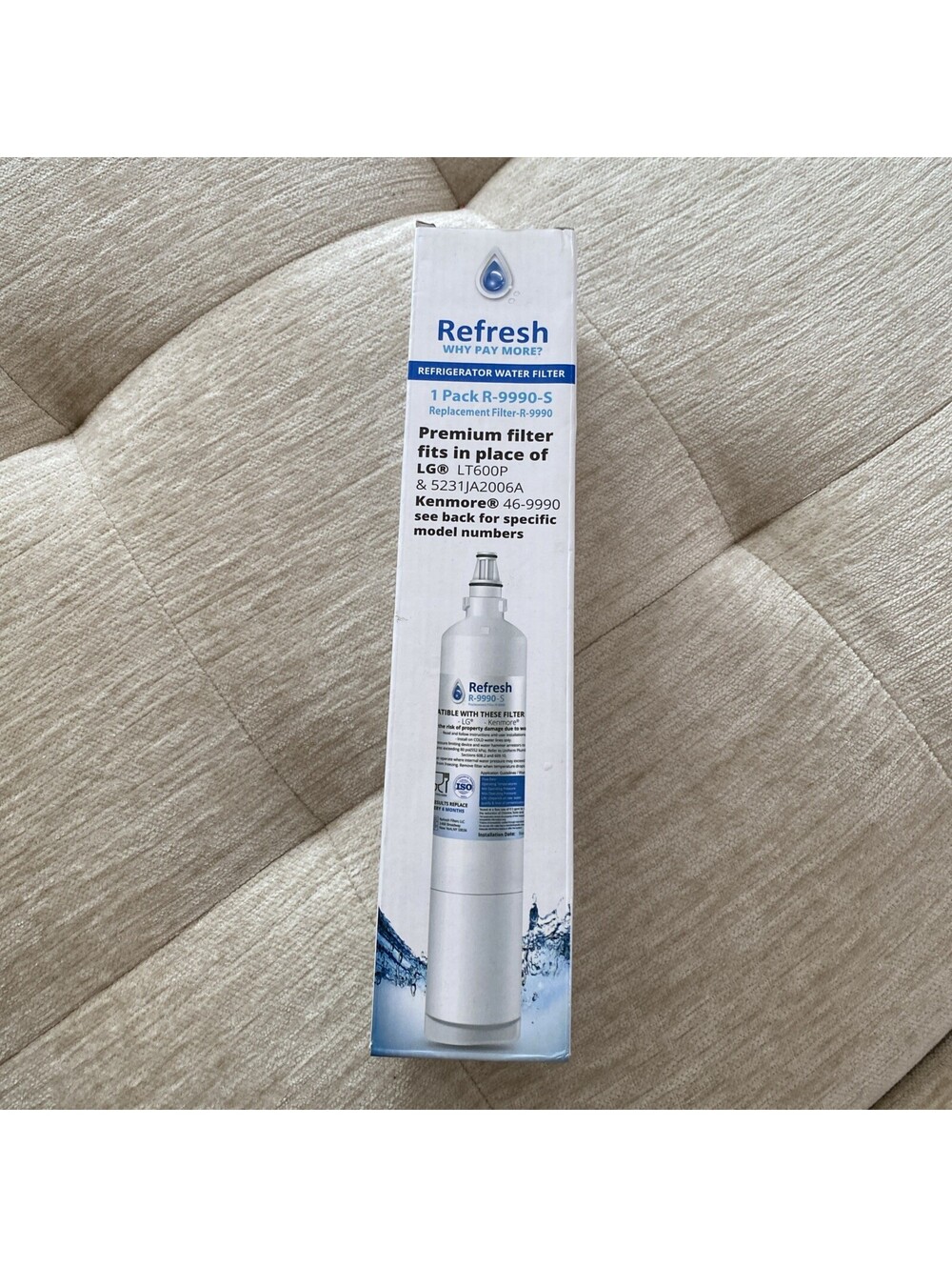 Refresh R-9990PLUS-S Refrigerator Water Filter LG Kenmore